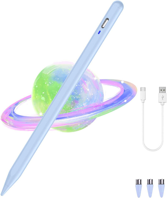 Universal Stylus Pen for iOS/Android,Drawing & Writing Rechargeable Touch Screen Pen Magnetic Tablet Stylus with POM Tip for iPhone/Samsung/XiaoMi/Huawei/Vivo/Lenovo and Other Android Device -Blue