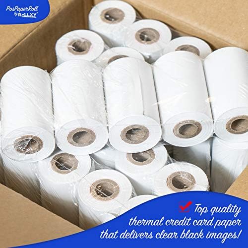 2-1/4 X 50 Thermal Paper Verifone Vx520 Ingenico ICT220 ICT250 FD400, 50 BPA Free Rolls by Rollxy