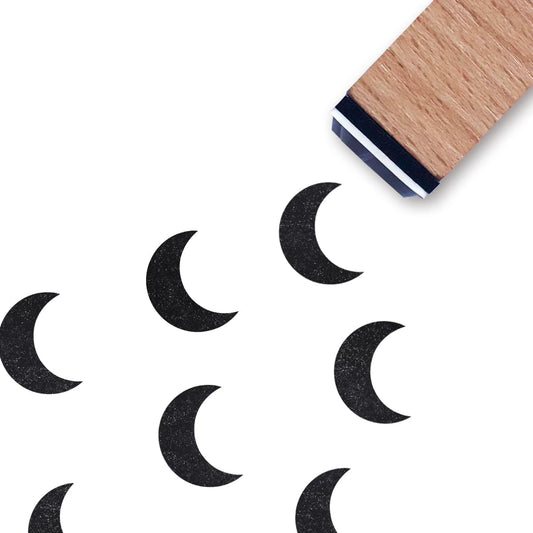 Moon Rubber Stamp, 3/5 Inch Small Mini Stamp for Scrapbooking Card Making Planner