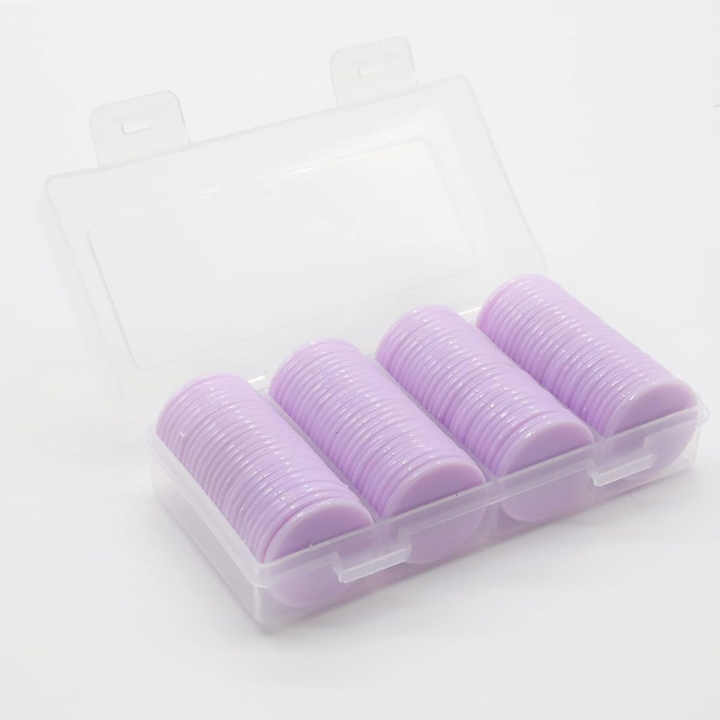 Set of 100 Opaque Plastic Learning Counters Mini Poker Chips Game Tokens with Storage Box (Thistle, 1 Inch)