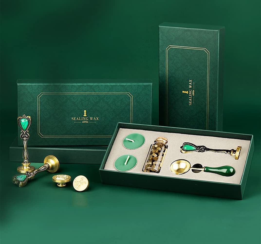 Fancy Letter D Wax Seal Stamp Set - European Style Kit With Gift Box, Vintage Personalized Stamp for Cards and Invitations