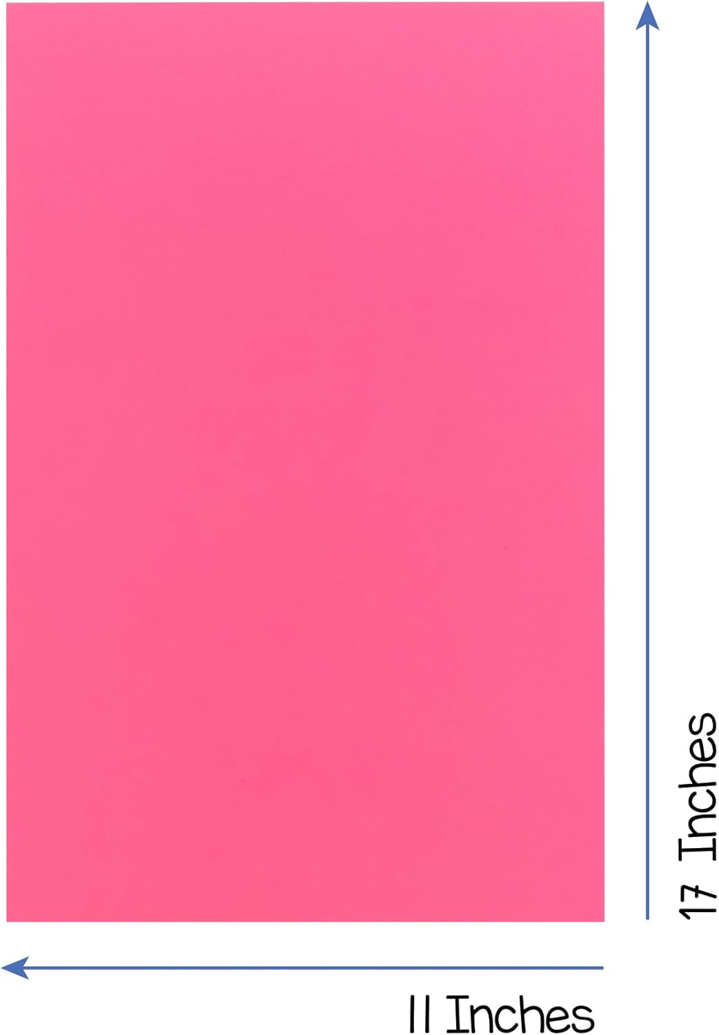 Hygloss Pink Bright Colored Cardstock - 11x17-Inch, 50 Sheets, 65 lb/ 176 gsm, Fade-Resistant, Acid-Free Color Card Stock Paper
