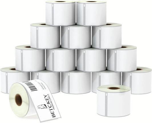 BETCKEY - Compatible DYMO 99019 (2-5/16" x 7-1/2") Large Lever Arch File Labels, Compatible with DYMO Labelwriter 450, 4XL, NOT Fit 550 & 5XL [16 Rolls/2400 Labels]