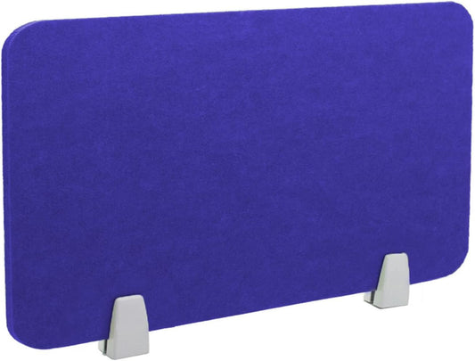 Icegrey Acoustic Desk Divider Privacy Panel Removable Sound Absorbing Desk Partition Board with 2 Clips for Student Call Centers Offices Braries Classrooms Library, Purple Blue, 23.4x11.7"