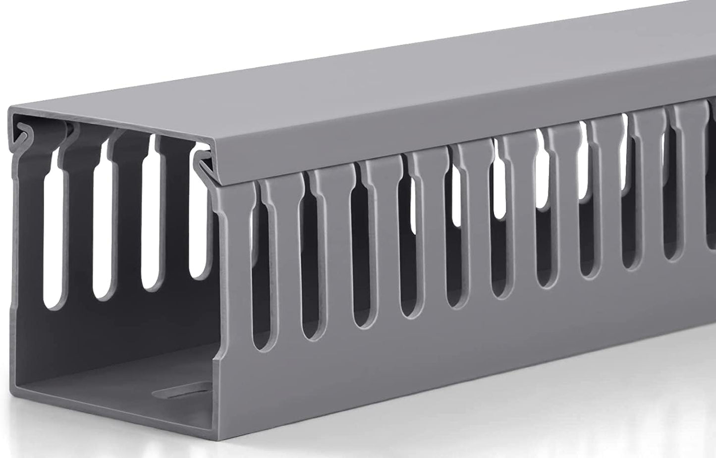 ZhiYo 3x3in Cable Raceway, 6.6FT(2xL3.2FT) Large Wire Tray, Cord Hider for Network Cable Management, Wire Covers for Cords Computer Under Desk, Cord Cover Wall Cable Hider Cable Cover, Gray