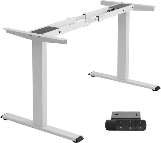TOPSKY Dual Motor Electric Adjustable Standing for up to 70.8”x31.5” Table Tops, 225 lbs Weight Capacity, Computer Desk for Home and Office (White Frame only)