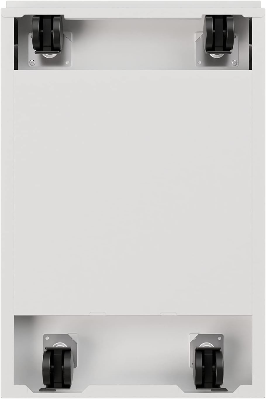 20 Inch Deep Metal 2 Drawer File with Full Pull, for Home and Office, Holds Letter Width Hanging Folders Mobile Pedestal, White