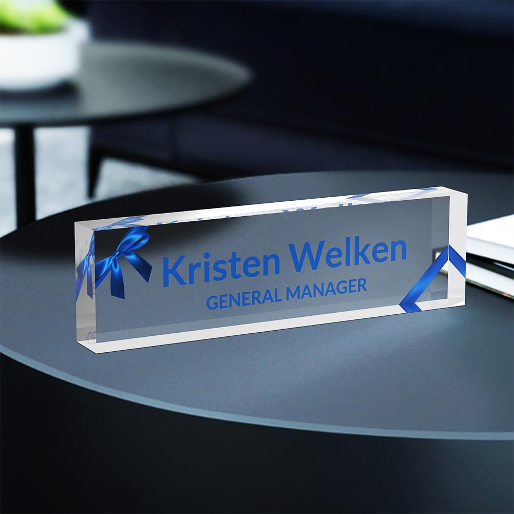 Welcome Back Decorations Office: Personalized Name Plates for Desk, Desk Plaque for Teacher Decor & Corporate Gifts