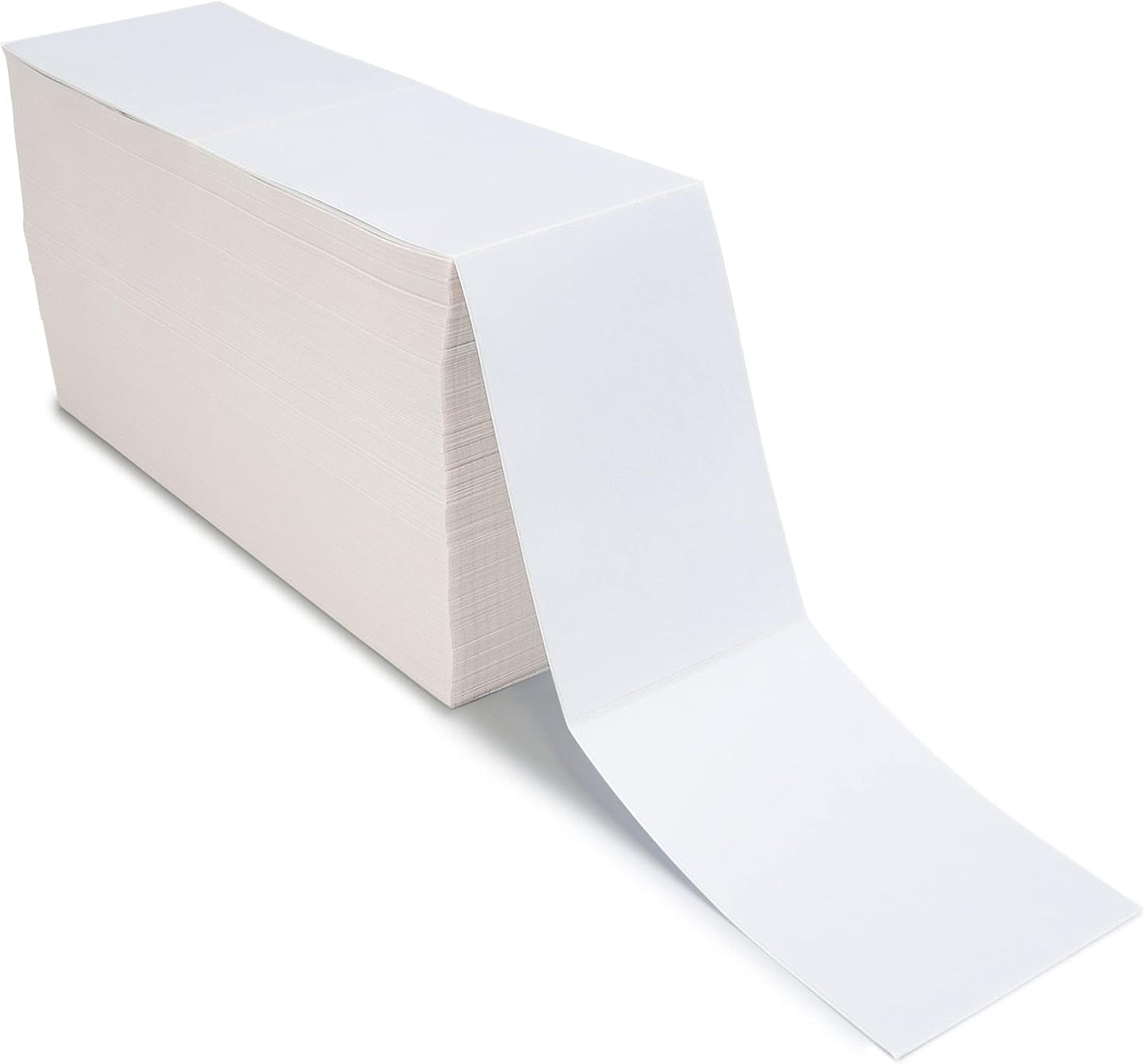 L LIKED 3000 Fanfold 4" x 6" Direct Thermal Labels, with Perforated line for Thermal Printers - Compatible with Zebra & Rollo Printer (4" x 6" - 3000 Labels)