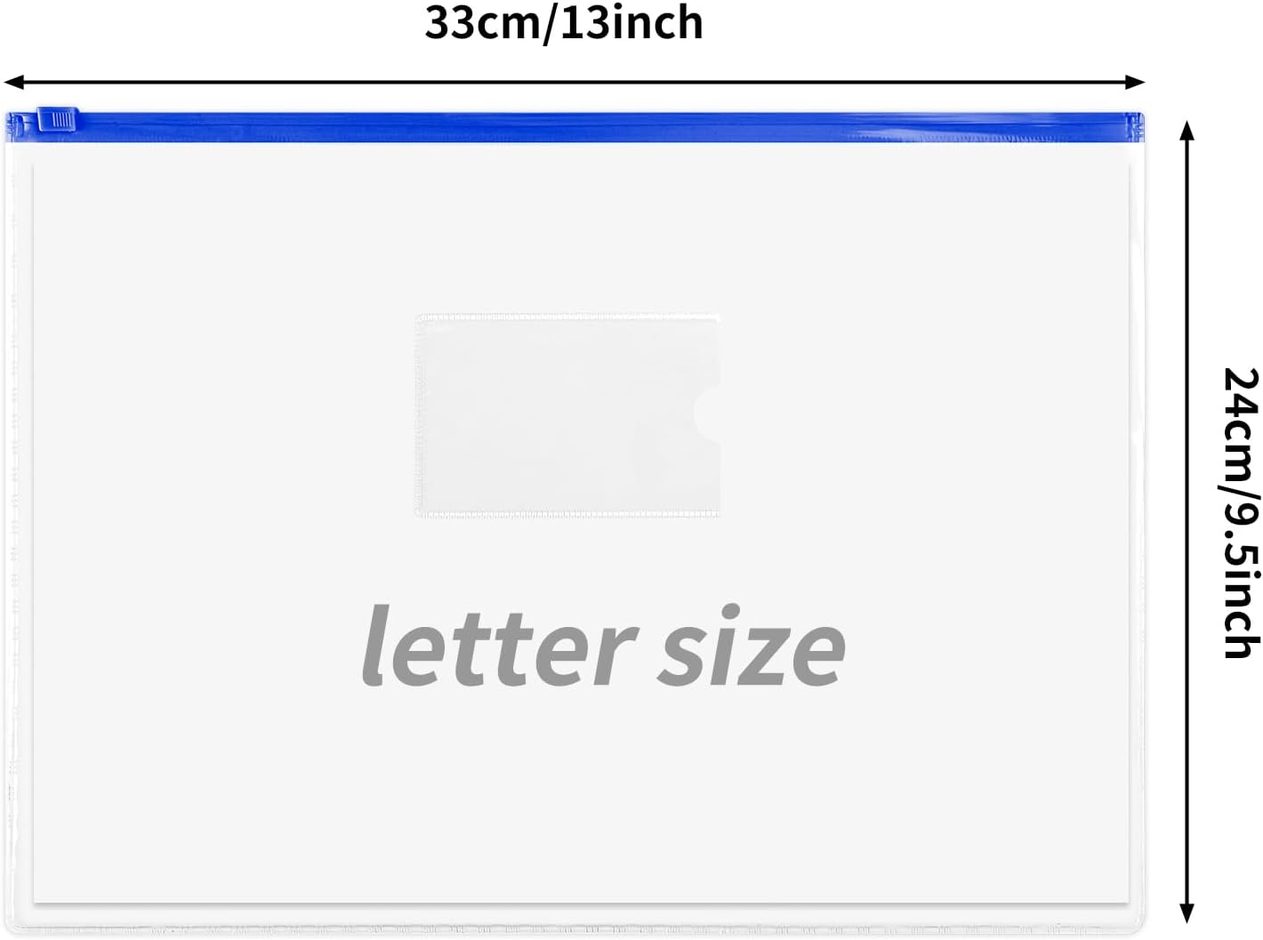 EOOUT 36pcs Plastic Envelopes Poly Zip Envelope Clear Zipper Pouches File Folders, A4, Letter Size, 11 Colors, for School and Office Supplies