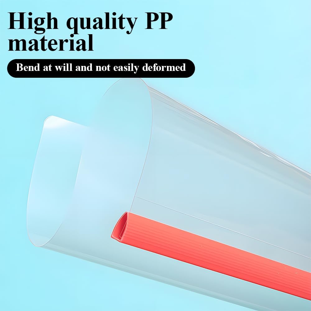 M&G 10 Pack Report Covers with Sliding Bar, 5mm Clear Report Covers for A4 and Letter Size Paper, 35 Sheet Capacity, Presentation File Folder Document Binder for School Office (Colored Sliding Bar)