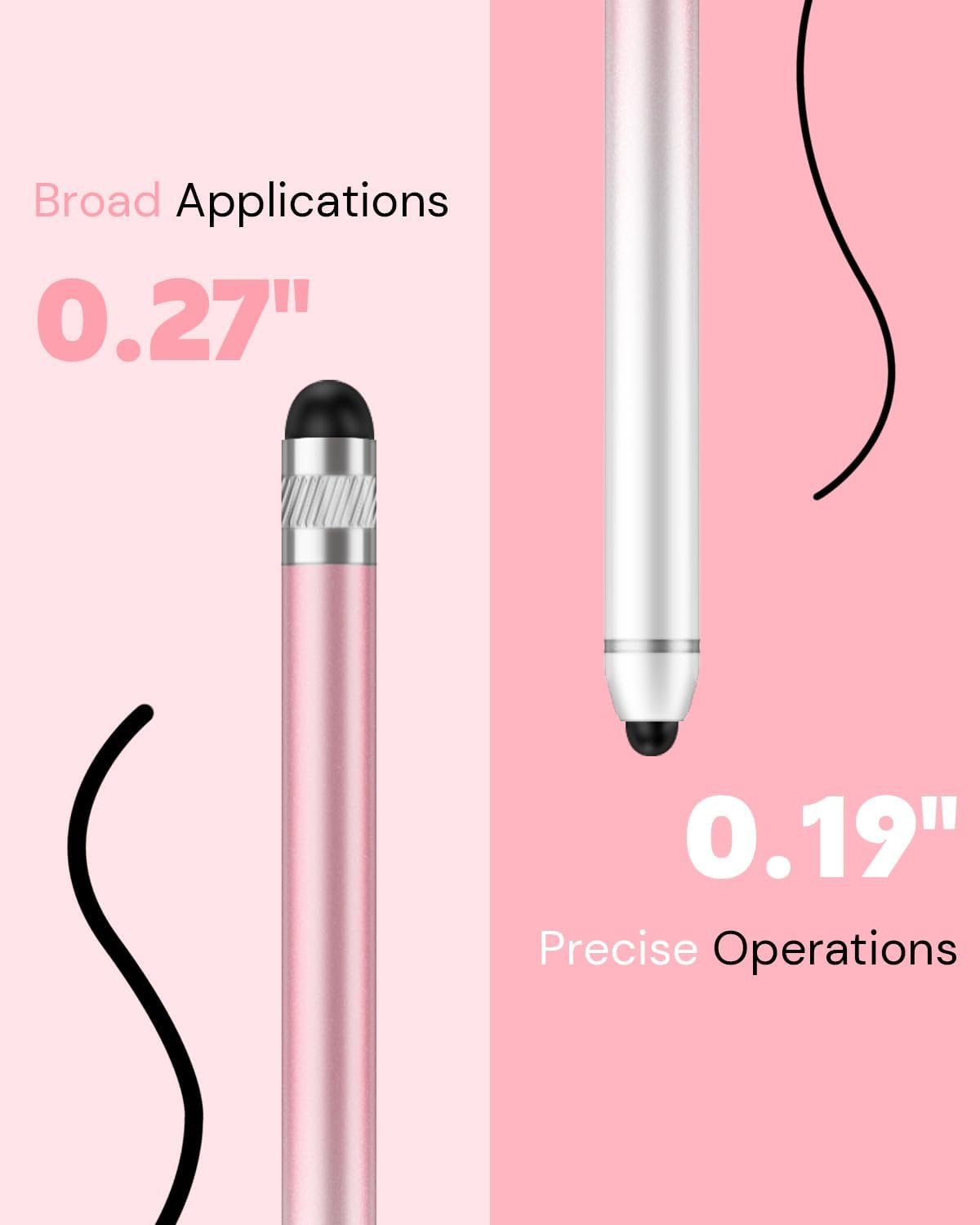 Stylus Pen for Touchscreen, Dual-end High Sensitivity Capacitive Stylus Pen for iPhone/iPad/Android/Samsung/Computer/Tablets, AmberVec Universal Stylists Pens for Touch Screens, 7 Pack