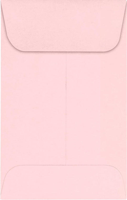 LUXPaper #1 Coin Envelopes | 2 1/4" x 3 1/2" | Candy Pink | 80lb. Text | 50 Qty