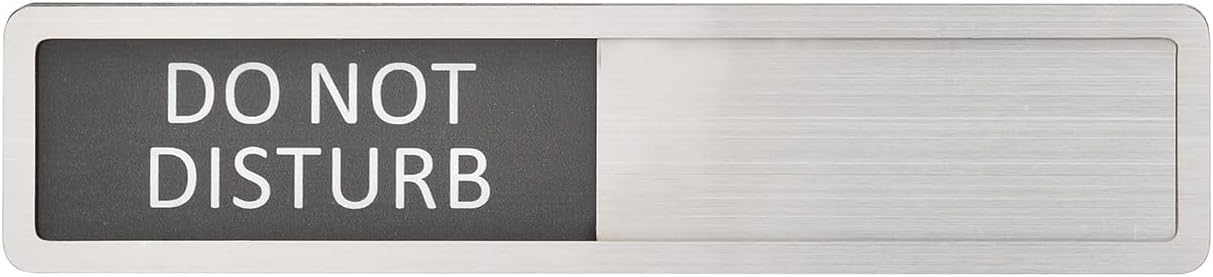 Kichwit 304 Stainless Steel Do Not Disturb Sign, Privacy Sign for Offices or Homes, Welcome Please Knock