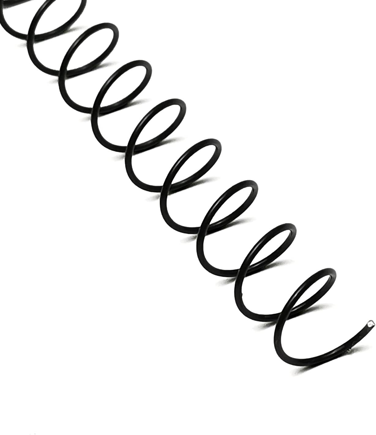 RAYSON 9.5mm Wire Coil Binding Spiral, 3:1 Pitch, 3/8" Metal Spiral Binding Coil, Black Color & Pack of 100