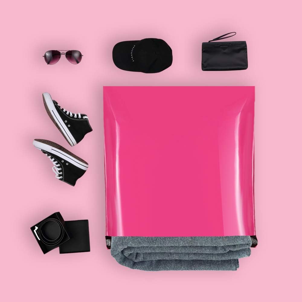 UCGOU Poly Mailers 24x24 Inch Hot Pink 50 Pack Extra Large Shipping Bags Strong Thick Mailing Envelopes Self Seal Adhesive Waterproof and Tear Proof Boutique Postal for Clothing Quilt and More