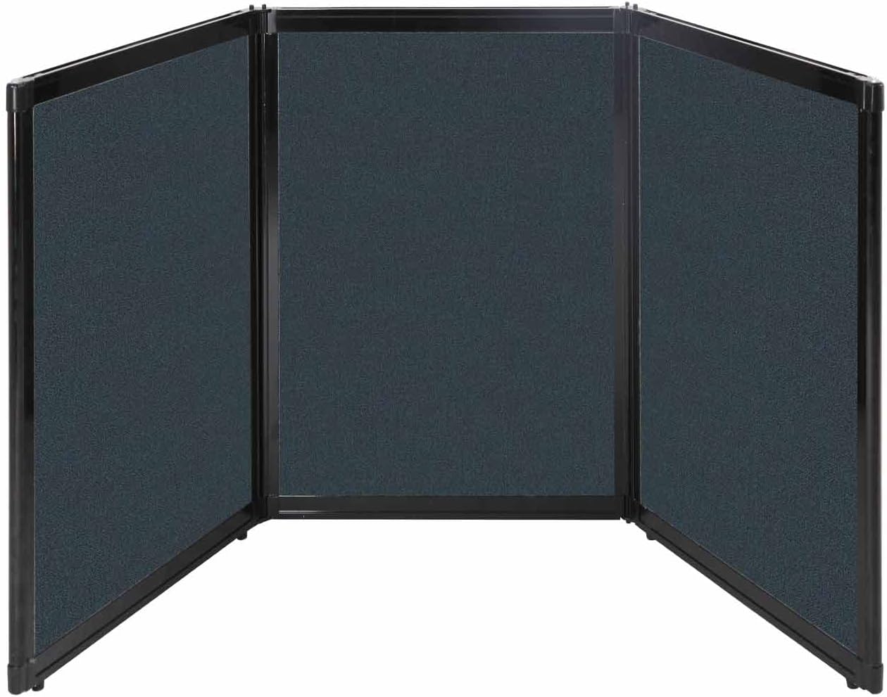 Versare Folding Tabletop Display | 3-Panel Partition | Lightweight Portable Workspace Divider | Blue Spruce 78" x 36"
