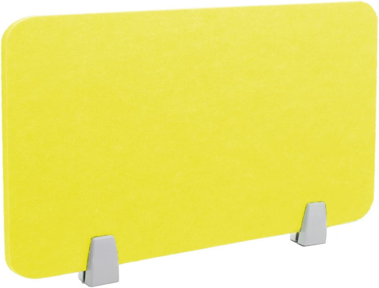 Icegrey Acoustic Desk Divider Privacy Panel Removable Sound Absorbing Desk Partition Board with 2 Clips for Student Call Centers Offices Braries Classrooms Library, Yellow, 23.4x15.6"
