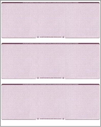 300 Computer Checks | 3 Blank Checks Per Page | 100 Sheets/300 Checks (Burgundy Diamond) Blank Check Stock for Personal and Business Use - Computer Laser Check | Payroll Checks