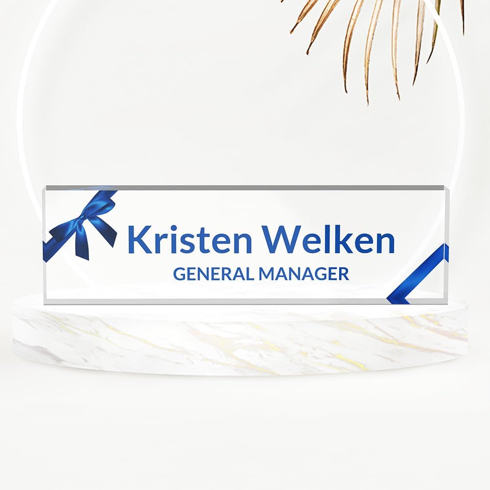 Welcome Back Decorations Office: Personalized Name Plates for Desk, Desk Plaque for Teacher Decor & Corporate Gifts