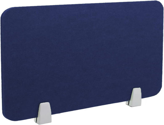 Icegrey Acoustic Desk Divider Privacy Panel Removable Sound Absorbing Desk Partition Board with 2 Clips for Student Call Centers Offices Braries Classrooms Library, Dark Blue, 19.5x15.6