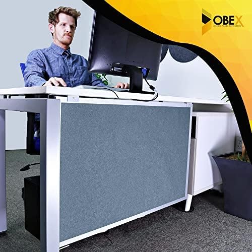 OBEX Acoustic Table Mounted Modesty Desk Privacy & Sound Absorbing Panel for Office Cubicles, 12" x 66", Twilight