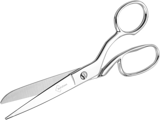 Stainless Steel Fabric Scissors – Professional Senior Tailor Sewing Scissors, Sharp Durable, Easily Cut Multiple Layers Fabrics, 8-Inch