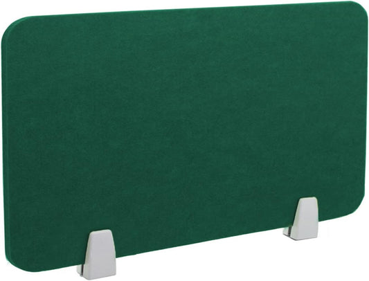 Icegrey Acoustic Desk Divider Privacy Panel Removable Sound Absorbing Desk Partition Board with 2 Clips for Student Call Centers Offices Braries Classrooms Library, Dark Green, 15.6x11.7
