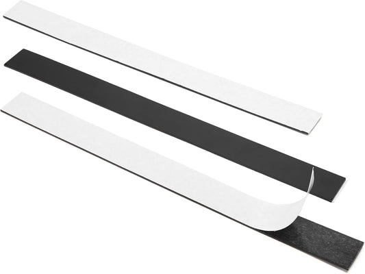 Rammos Magnetic Strips with Adhesive Backing 3 Pack(Each 12 inches x 1 inch) Extra Strong and Heavy Duty Adhesive Magnetic Strips for Tools, Knifes, and Crafts