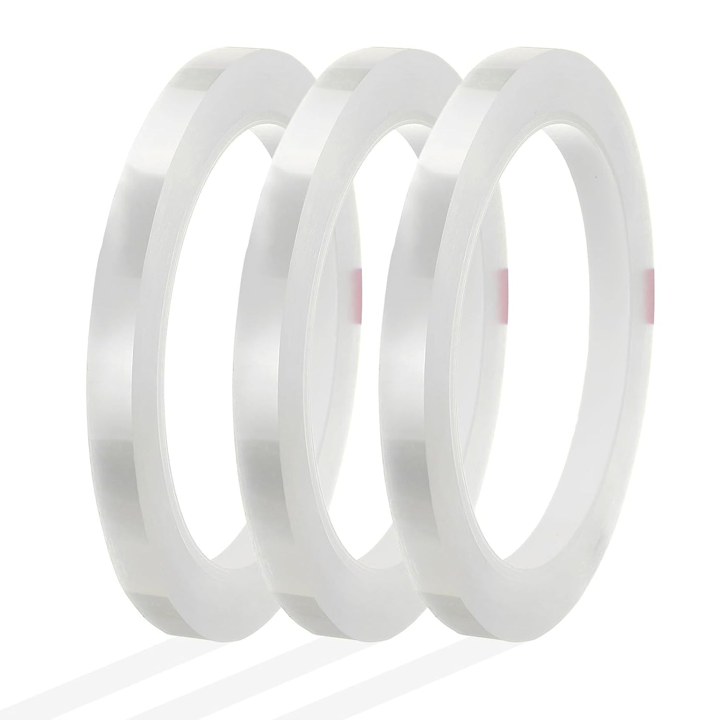 MECCANIXITY Whiteboard Tape 5/16" x 72 Yard Pinstripe Graphic Chart Line Grid Marking Tapes for Classroom Office Dry Erase Board Art, Clear, Pack of 3