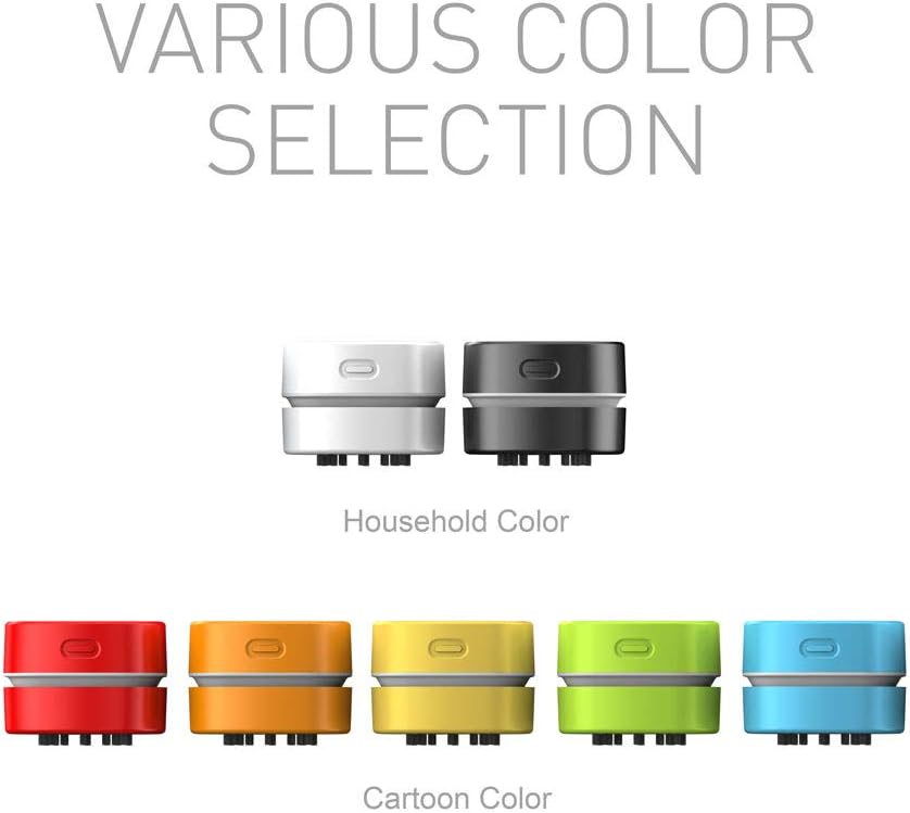 ODISTAR Desktop Vacuum Cleaner,Mini Table dust Sweeper Energy Saving,High Endurance up to 400 mins,Cordless&360º Rotatable for Cleaning Hairs,Crumbs,Computer Keyboard of Gifts for Kids (Red)