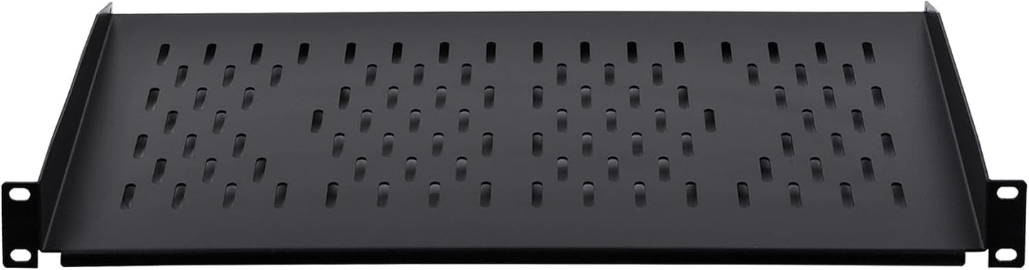 RackPath 1U Cantilever Universal Rack Shelf - 10in Deep – Rackmount Shelf for 19’’ AV/Network Equipment Racks – 55lbs Capacity - 2Pack