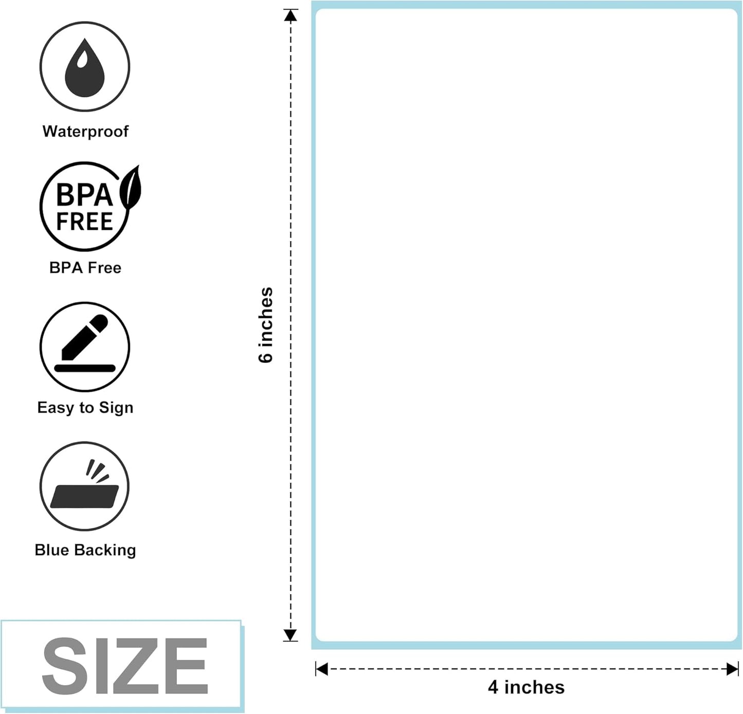 L LIKED 500 Fanfold 4 x 6 Thermal Labels, with Perforated Line Shipping Labels, Compatible with Zebra & Rollo Printer, White, Commercial Grade