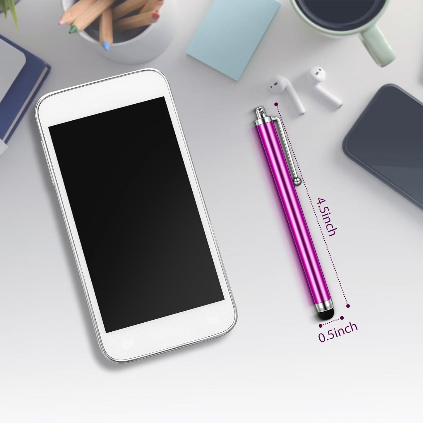 Outus 36 Pcs Stylus Pen for Universal Capacitive Touch Screens Devices, Stylus Pen Compatible with Tablet for Classroom Travel Olders Friendly(Purple)