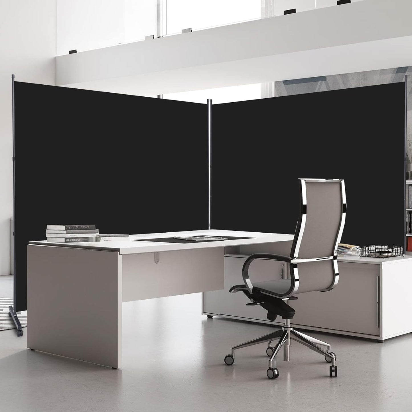 Room Divider Single Panel Privacy Screen W/Wheels, 71'' Wide Portable Room Divider Screen, Upgrade Fabric Wall Divider for Room Separation, Freestanding Partition Room Dividers for Home Office Studio