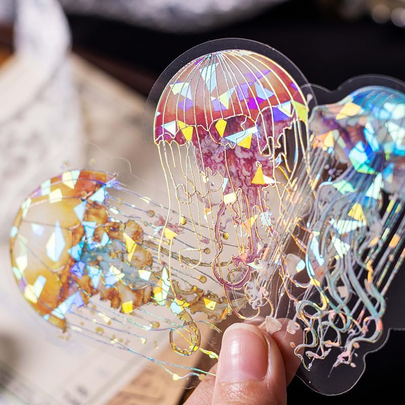 Alideco 120pcs Scrapbook Stickers Shelllight Sea Animals Scrapbooking Junk Journal Crafts Embelishment Decoration Diary Stickers (haiyangzhijing)