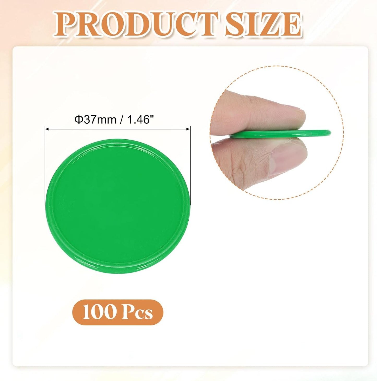 uxcell Plastic Poker Chips, Learning Counters Counting Counters Disks Markers Opaque Game Tokens for Game Play Math Counting