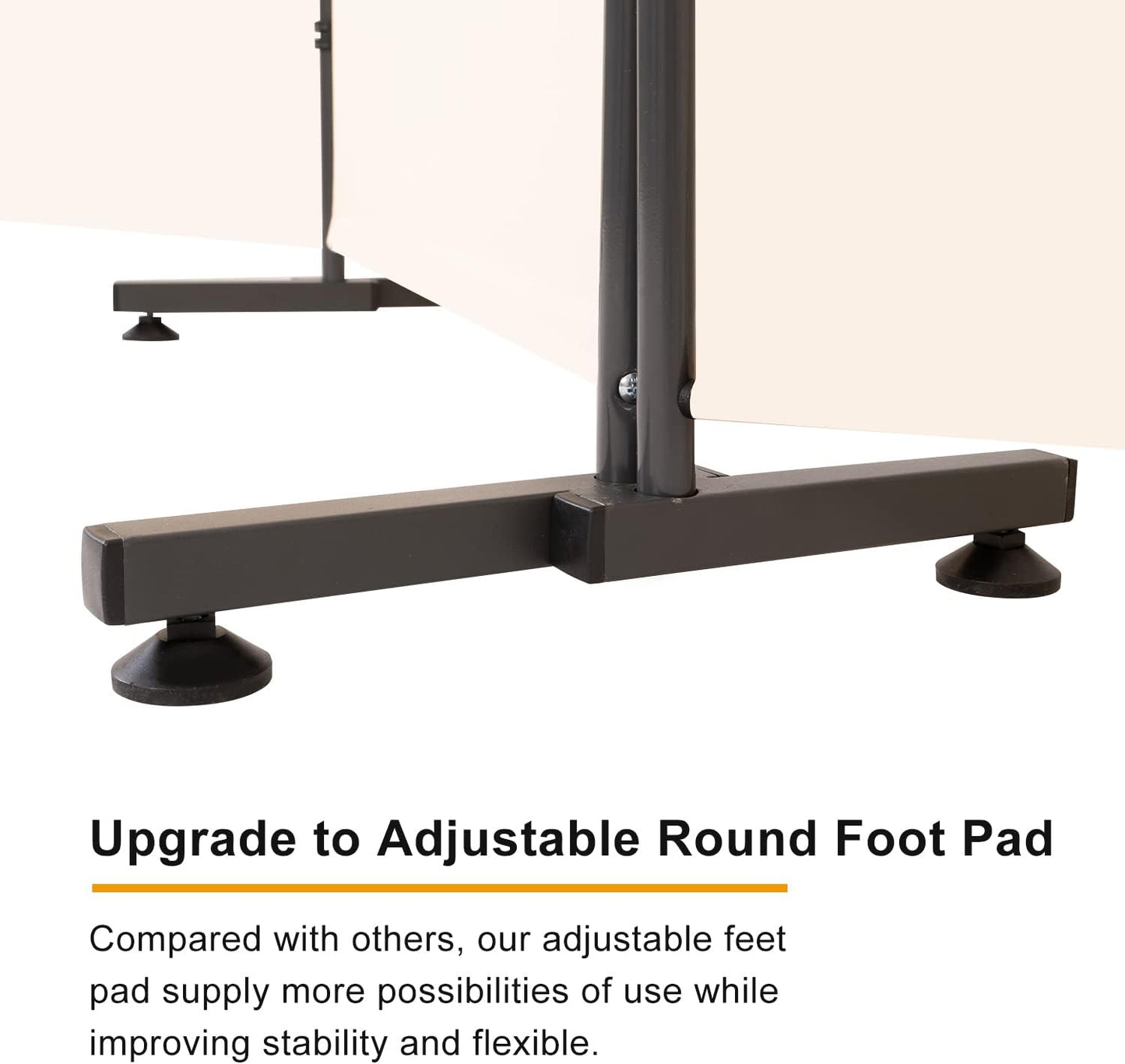 Room Divider 6FT Folding Privacy Screens, Partition Room Dividers w/Freestanding Design, Portable Wall Divider for Room Separtation, Fabric Screen Panel for Home Office Dorm (Beige, 4 Panel-Round Pad)