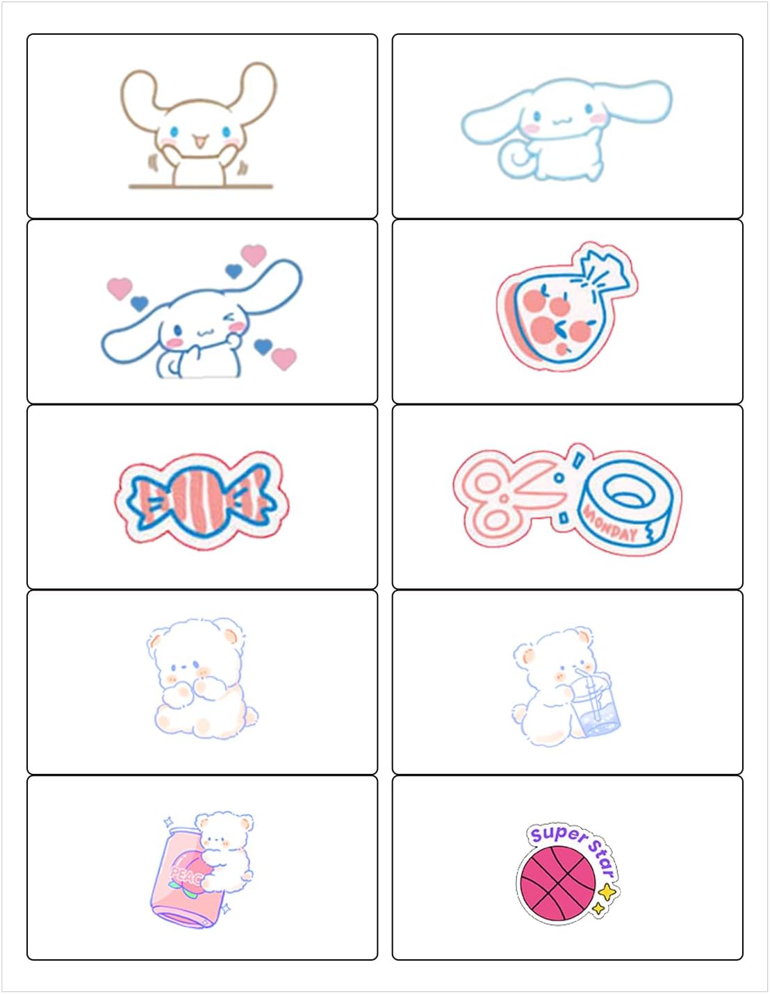 100 Sheets 2"x4" Shipping Address Labels, 10-UP Blank Mailing Labels, White Self-Adhesive Customized Stickers for Inkjet and Laser Printer