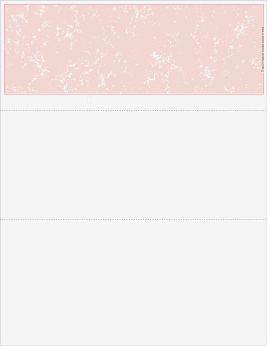 Classic Laser Top Business Check, Blank Computer Top Check Paper Marble Background (Burgundy)