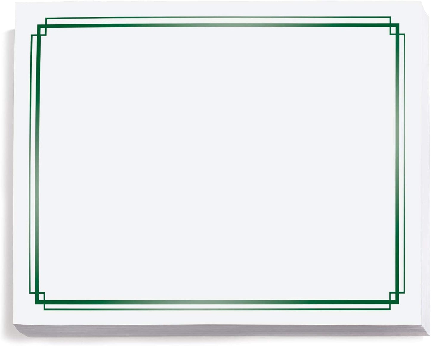 PaperDirect Foil Elegance Specialty Certificates, 50 Sheets of 38lb White Paper, 8½" x 11", Double Green Foil Border, Perfect for Awards, Students, Employees, Volunteers, Course Completion, Diplomas