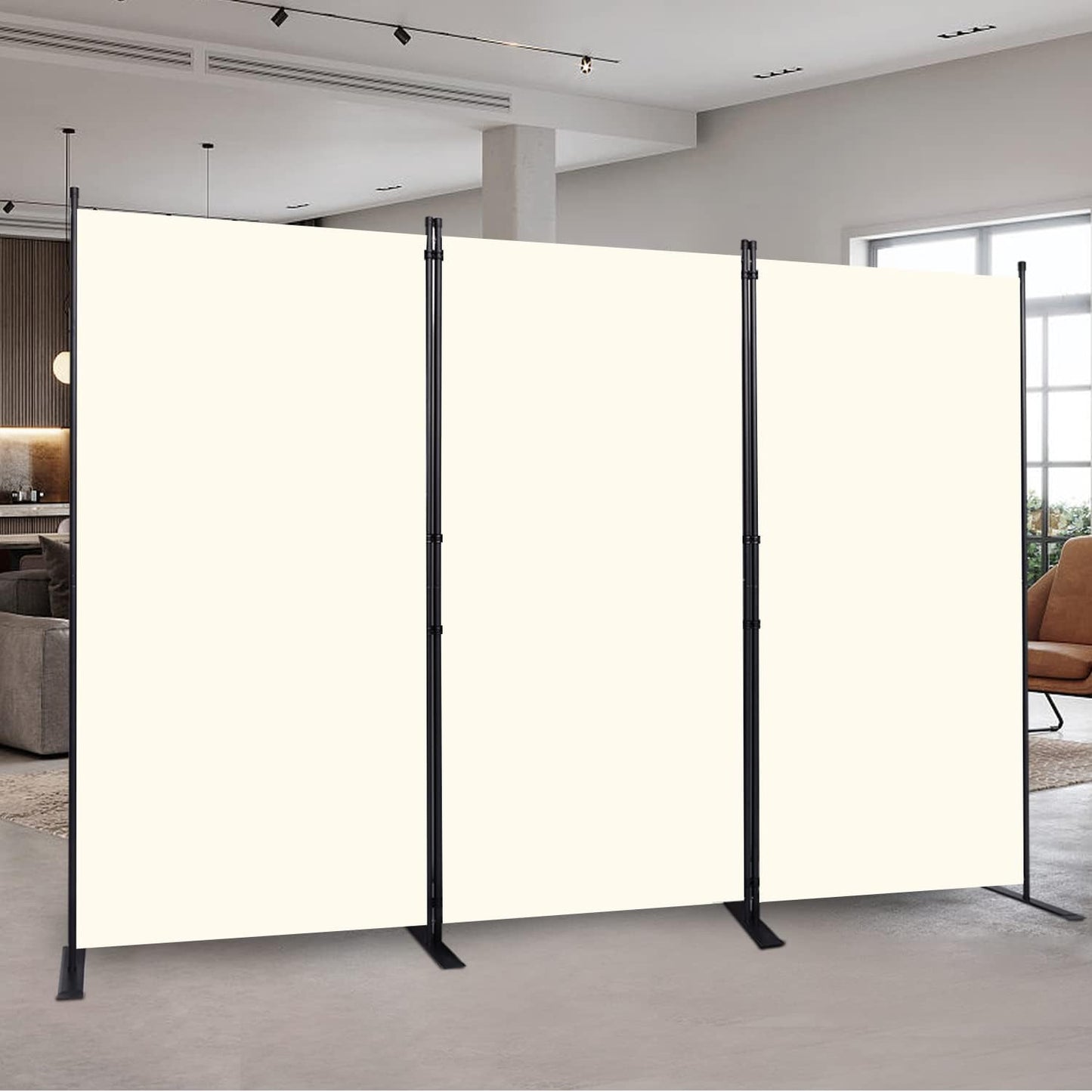 Room Divider 6FT Portable Room Dividers and Folding Privacy Screens, 102'' W Fabric Divider for Room Separation, 3 Panel Partition Room Dividers Freestanding Wall Divider Screen for Dorm Studio Office