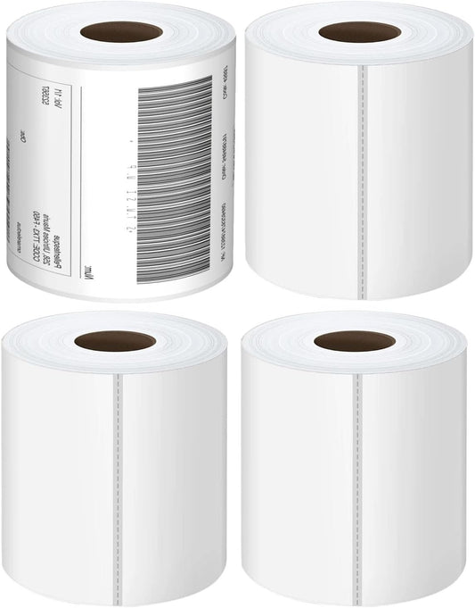 Thermal Labels 4x6 Roll - 1000 Labels, Industrial Labels Direct Thermal Perforated Postage Shipping Label for Rollo, Zebra, MUNBYN and Polono Thermal Printer (NOT for DYMO)