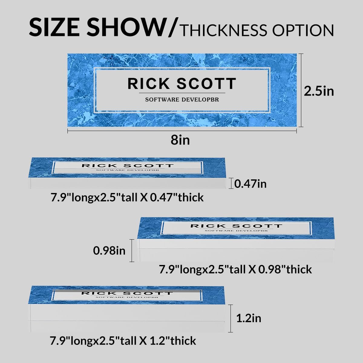 Nameplates Set: Office Desk Name Plate Personalized, Desk Name Plates for Office, Teacher Name Plate for Desk