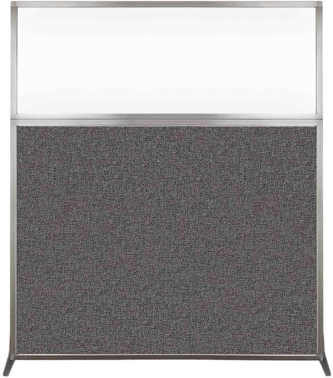 Versare Hush Screen Portable Room Divider | Workstation Wall Divider | Freestanding Privacy Hush Panels | Clear Windows | Fabric Office Divider Screen | Great for Room Separation