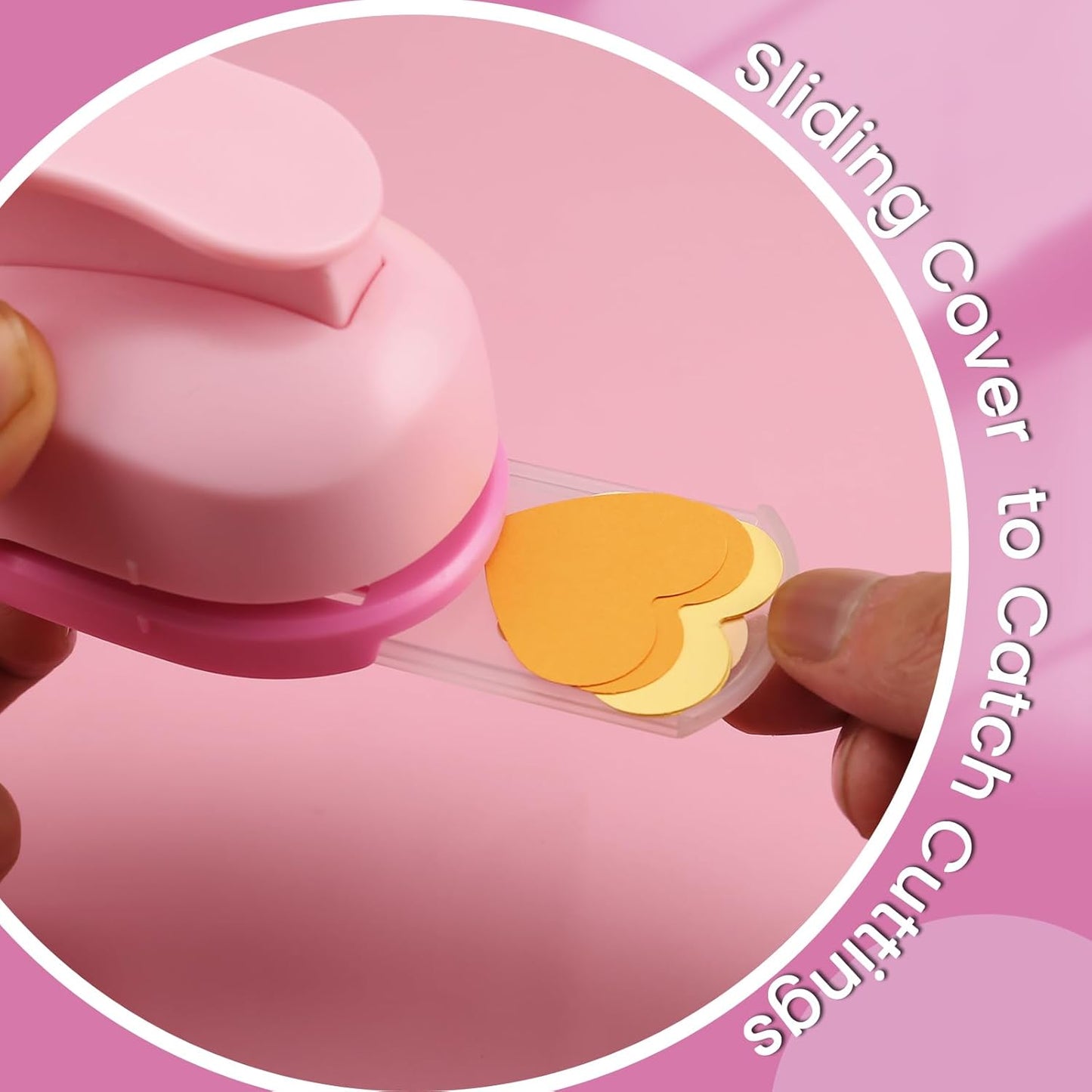 LOONENG 1 Inch Heart Paper Punch - High Precision Design for Romantic Heart Patterns - Ideal for Scrapbooking, Card Making, DIY Photo Albums, Gift Tags, Homemade Confetti