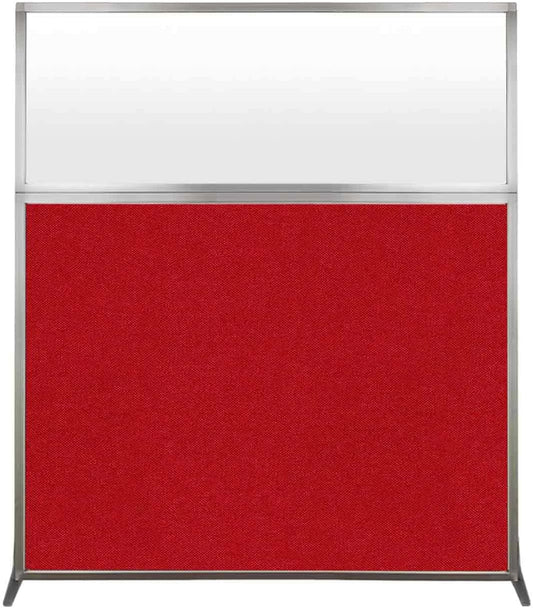 Versare Hush Screen Portable Room Divider | Workstation Wall Divider | Freestanding Privacy Hush Panels | Frosted Windows | Fabric Office Divider Screen | Great for Room Separation