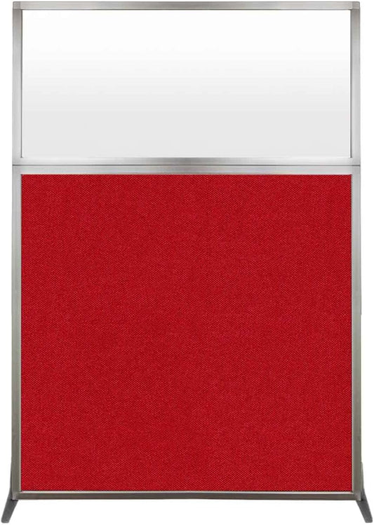 Versare Hush Screen Portable Room Divider | Workstation Wall Divider | Freestanding Privacy Hush Panels | Frosted Windows | Fabric Office Divider Screen | Great for Room Separation