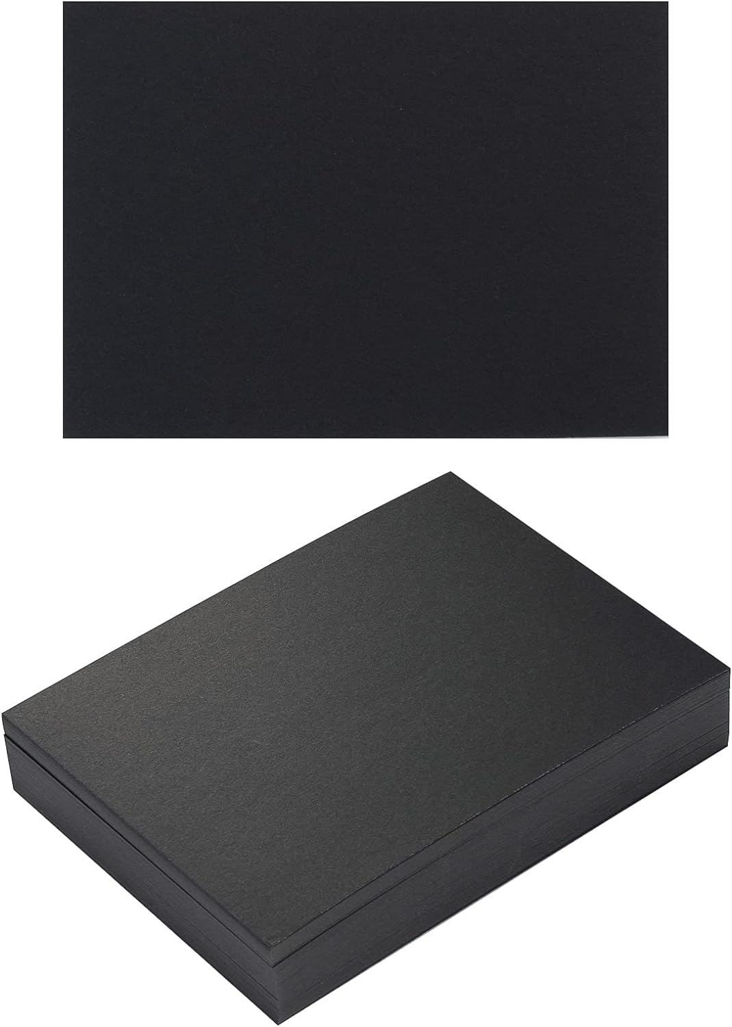 50 Sheets Blank Cardstock Paper 250 GSM Thick Heavy Cards Stock for DIY Art Projects, Card Making, Postcards, Greeting Cards, Birthday Party, Wedding Invitation (Black, 4x6 inches)