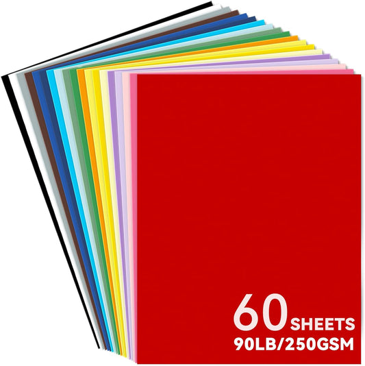 Colored Cardstock Paper, A4 Heavy Card stock 30 Assorted Colors for Cricut, Thick Paper for Card Making, Scrapbooking, Printer, Craft (80lb / 230gsm)
